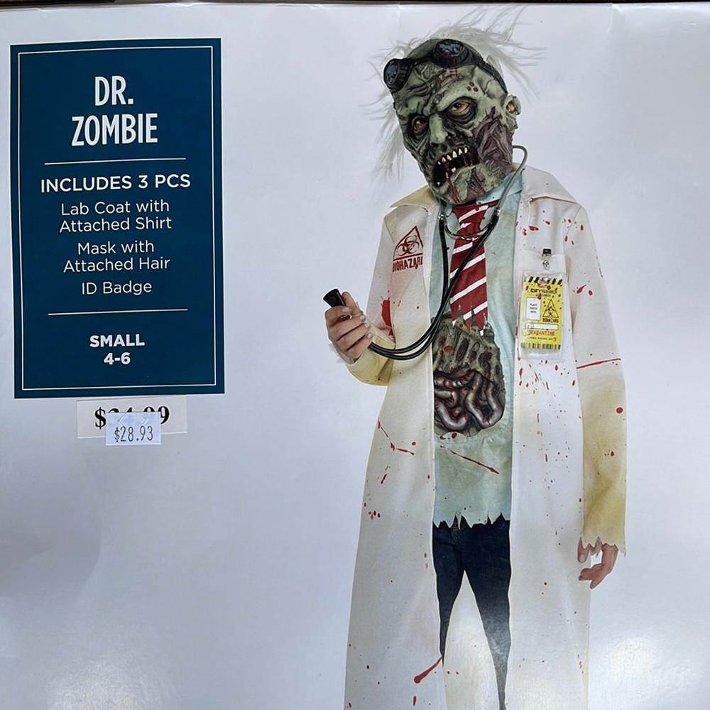 Dr. Zombie Kids Costume! New!